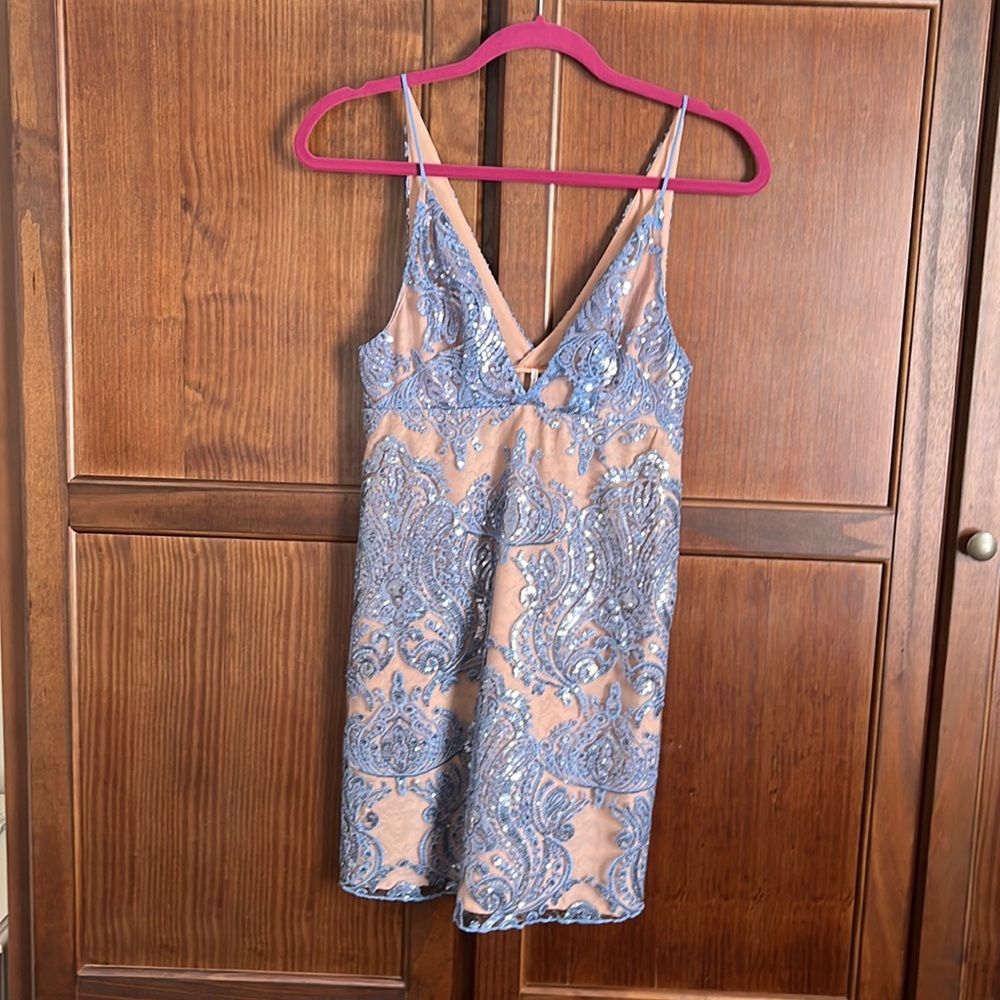 FREE PEOPLE sequin slip dress, size 0